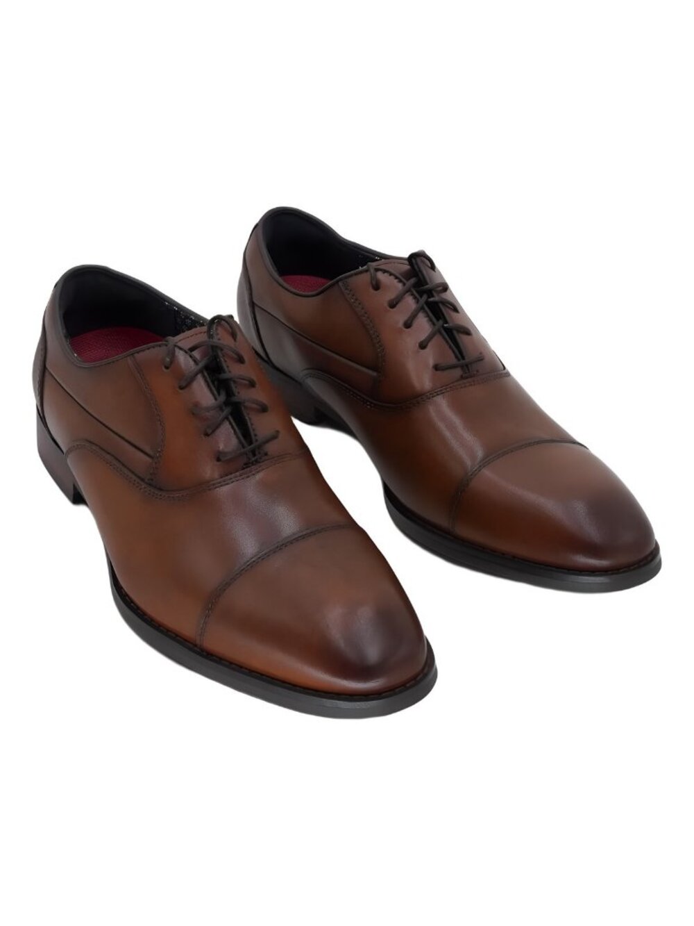 Stacy Adams Mens Kallum Cap-Toe Oxford Dress Shoe Cognac Size 7.5M
